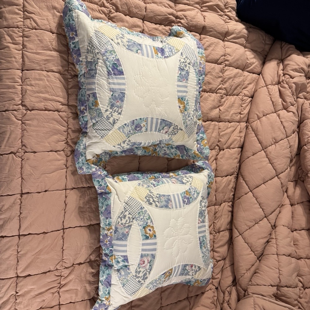 JC Penney Home Collection Quilted Decorative Bed Pillow Cases and Valance Only